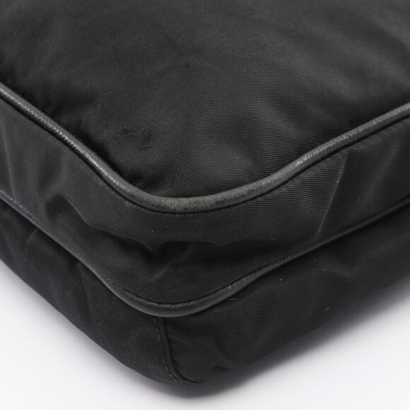 PRADA Shoulder Bag Nylon Saffiano Leather Black - Picture 5 of 5